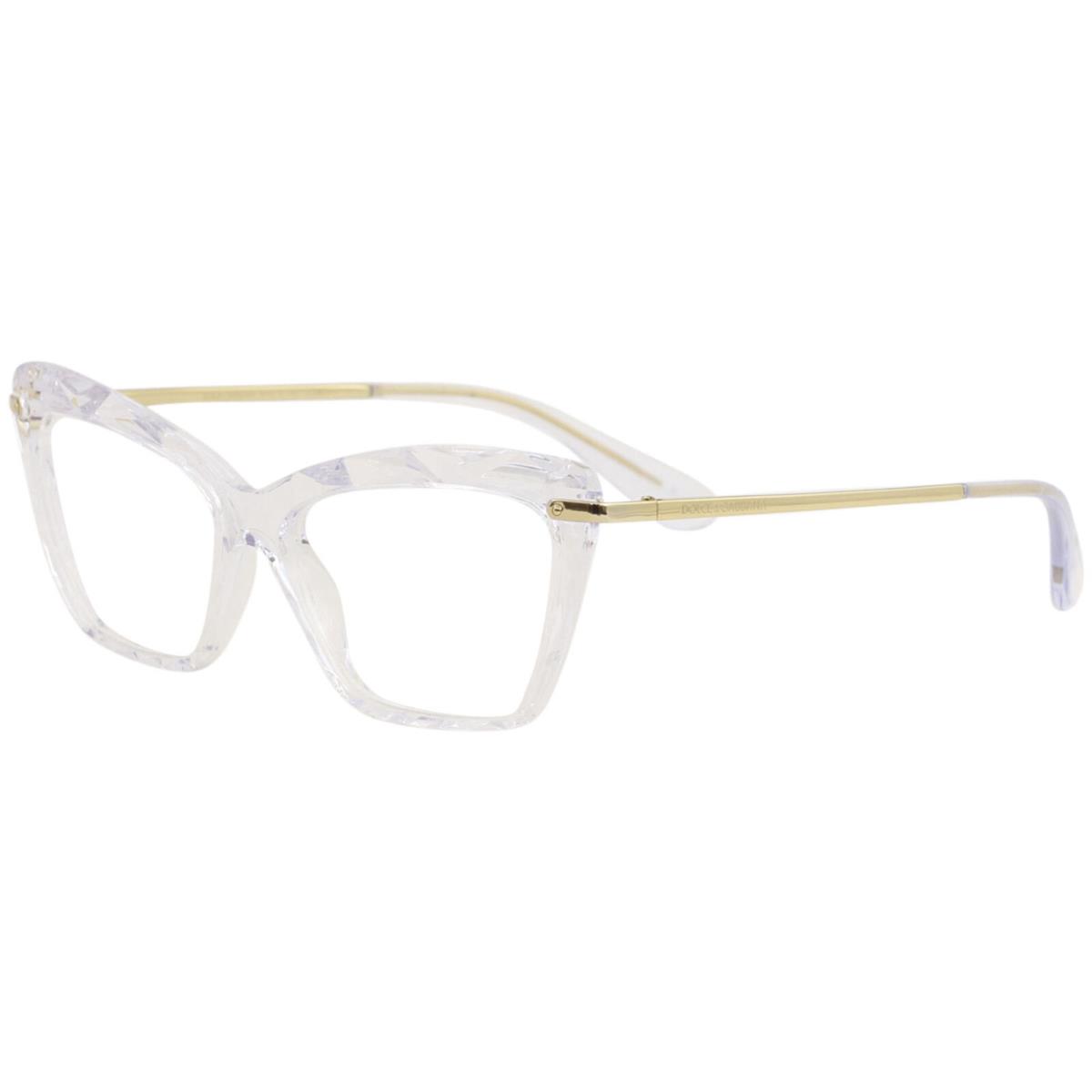 Dolce Gabbana Eyeglasses DG5025 DG/5025 3133 Crystal/gold Optical Frame 53mm