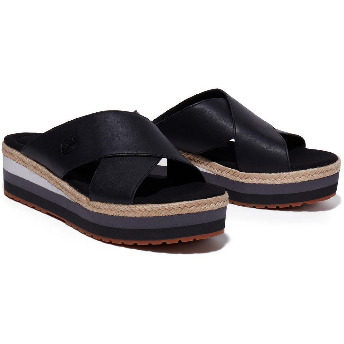 Timberland Womens Santorini Sun Leather Slip On Platform Sandals Shoes Bhfo 9960