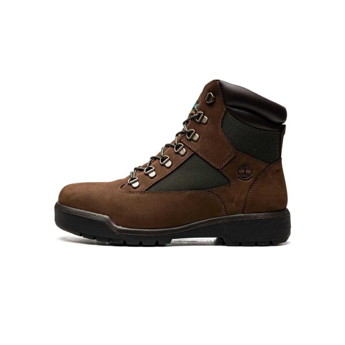 Timberland 6 Inch Waterproof Field Boot Dark Brown Nubuck TB 0A18AH D47 Men`s