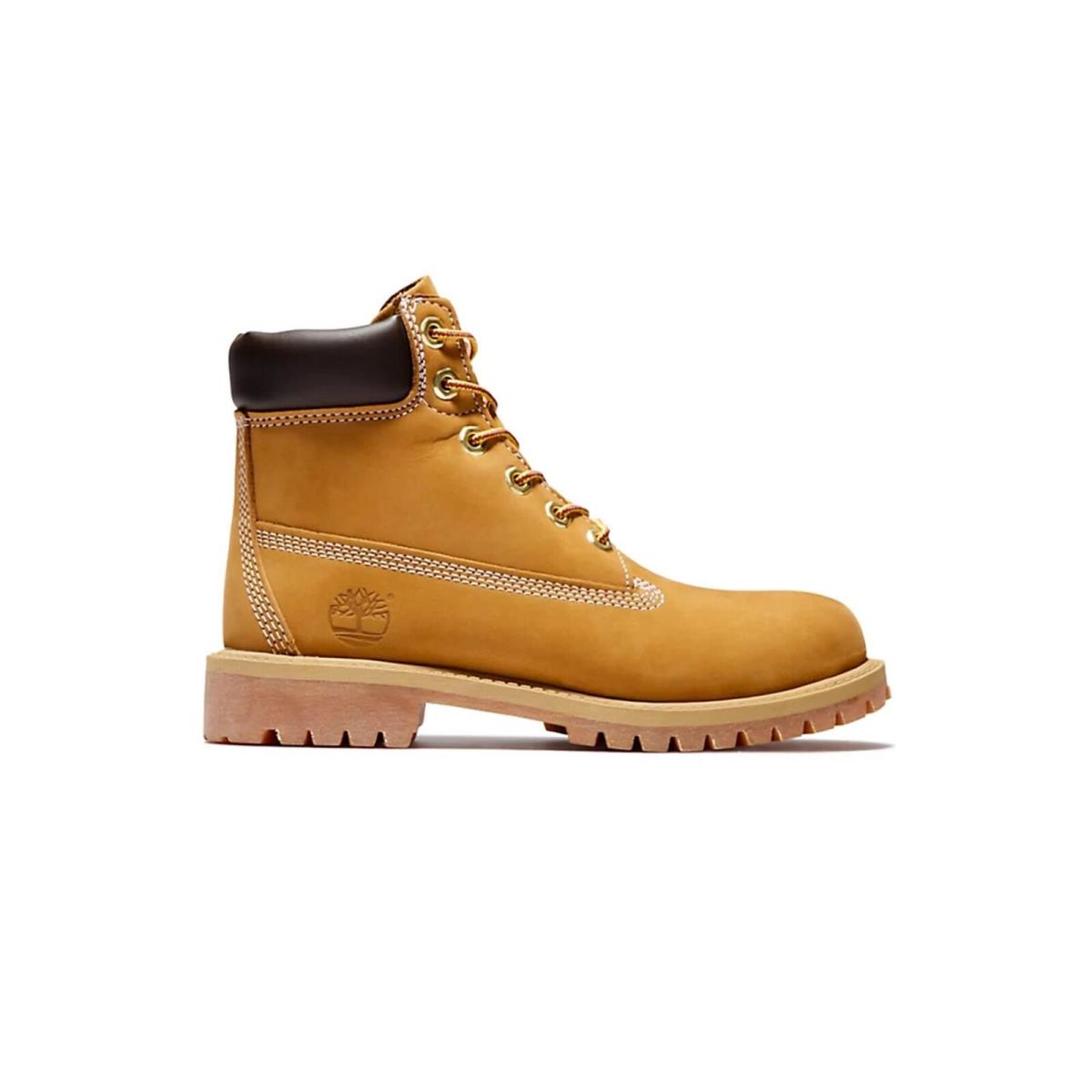 Timberland Premium 6 Inch Waterproof Boot Wheat Nubuck TB 012709 713 Pre-school