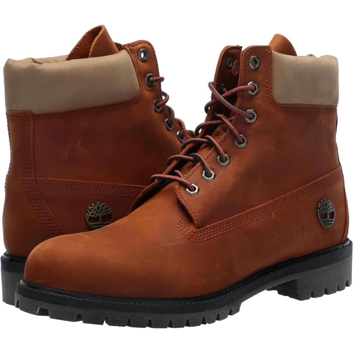 Men`s Shoes Timberland 6 Premium Waterproof Boots TB0A2P6WEJD1 Medium Orange