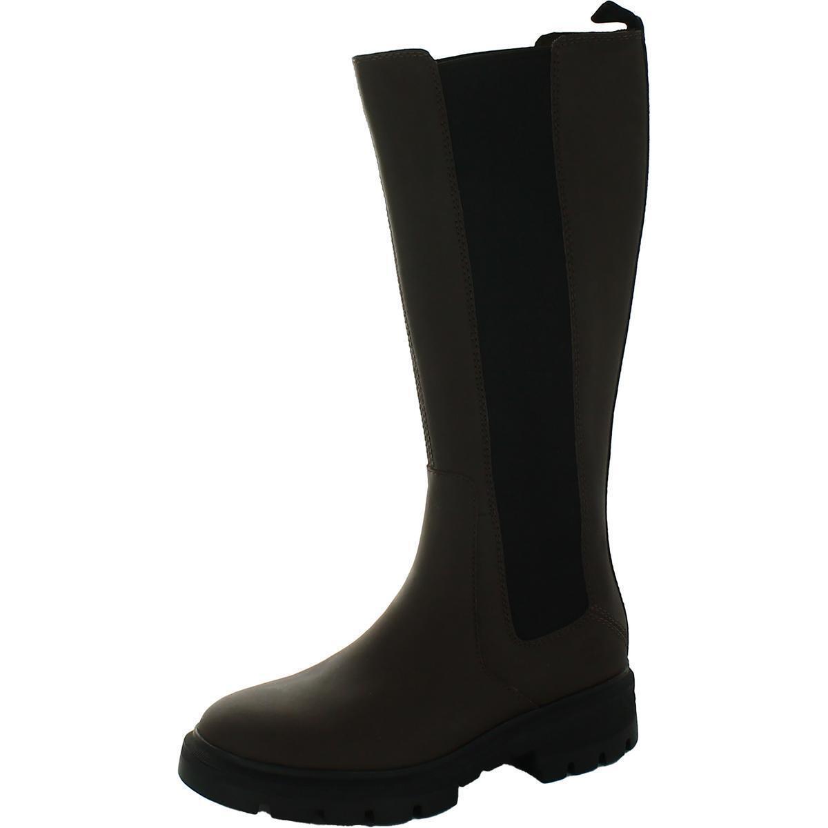 Timberland Womens Cortina Leather Riding Pull On Knee-high Boots Shoes Bhfo 4620