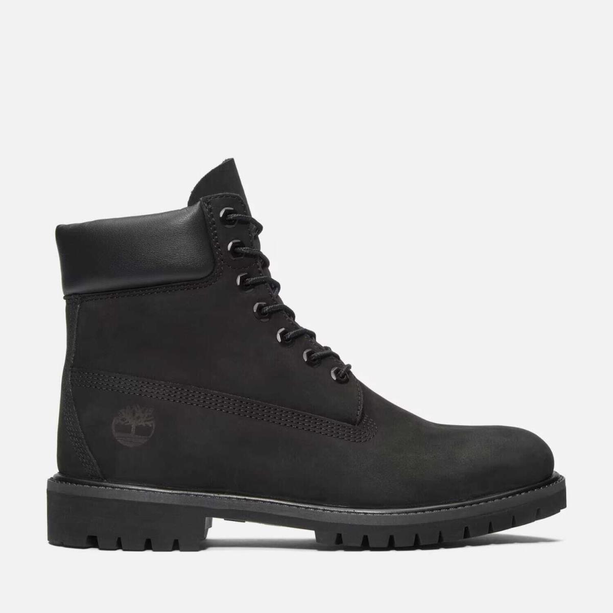 Timberland 6 Inch Premium Waterproof Boot Black Nubuck TB 0A2HMV 001 Men`s Size