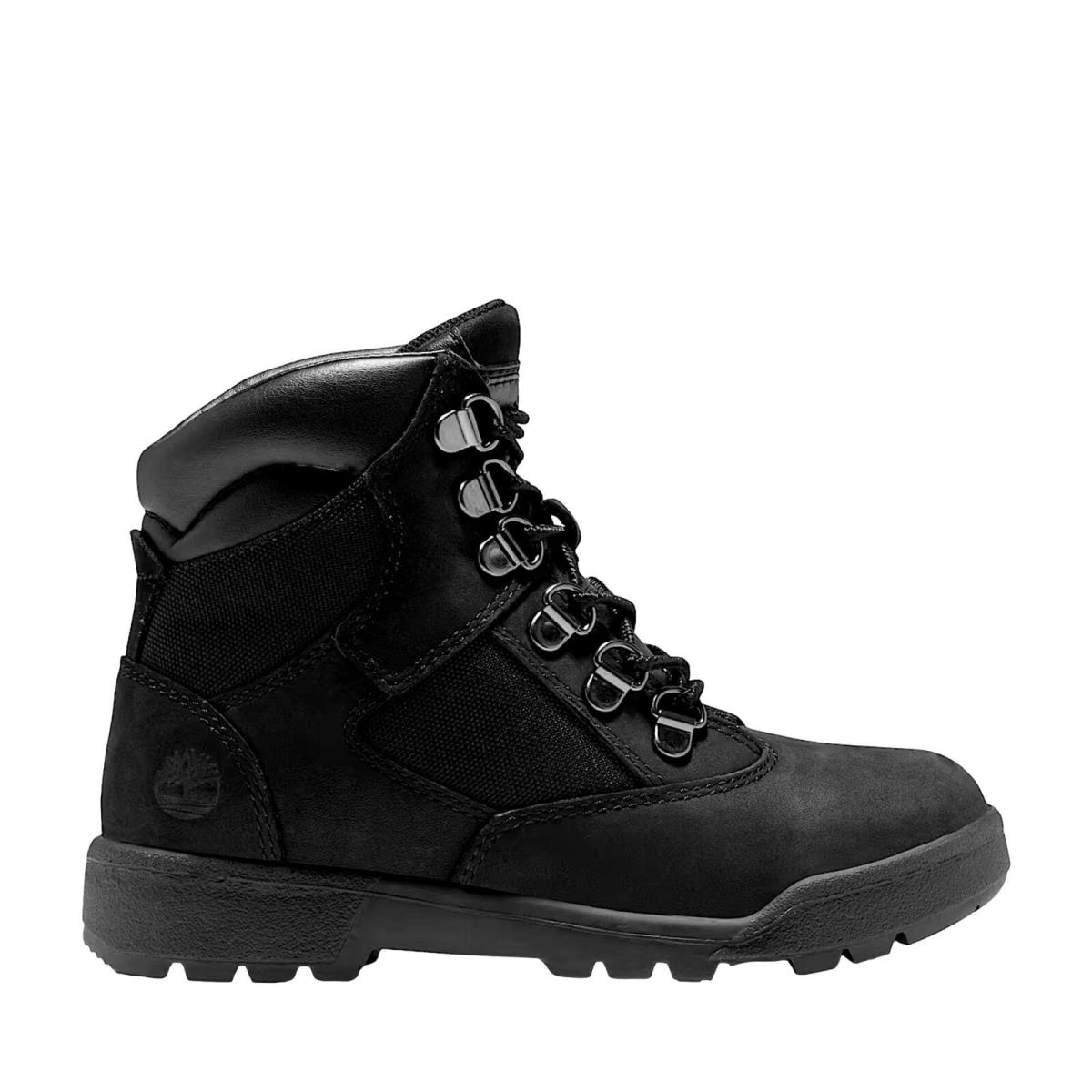 Timberland 6 Inch L/f Field Boot Black Nubuck TB044990-001 Grade-school