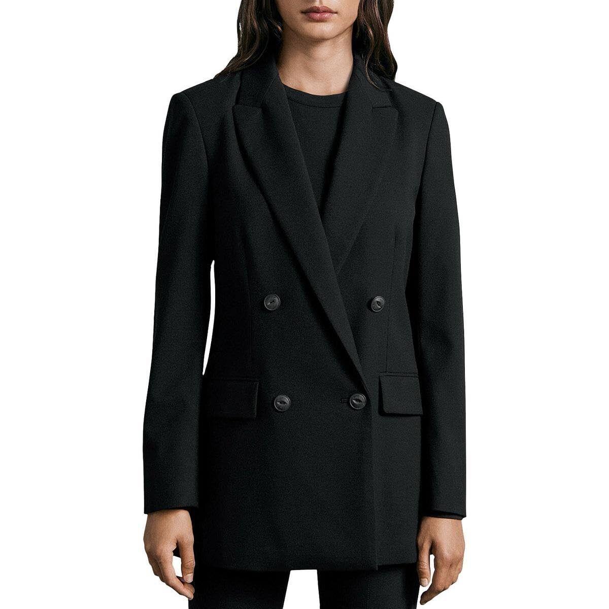 Rag Bone Women`s Icon Andie Twill Blazer Black Size 0 - Black