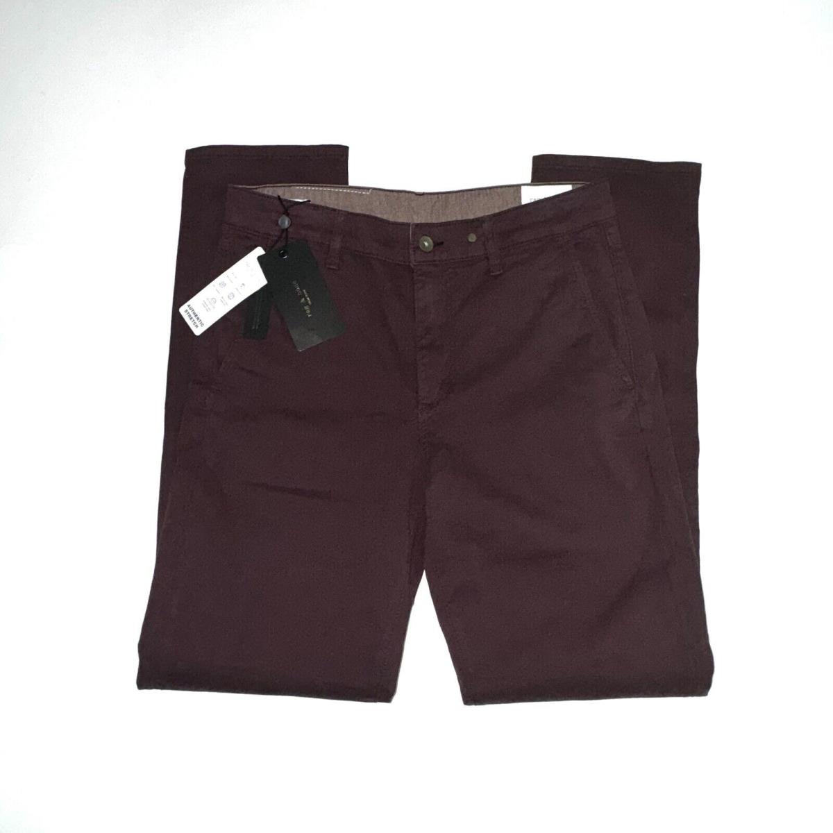 Rag Bone Men`s Fit 2 Stretch Chocolate Slim Twill Chino 30