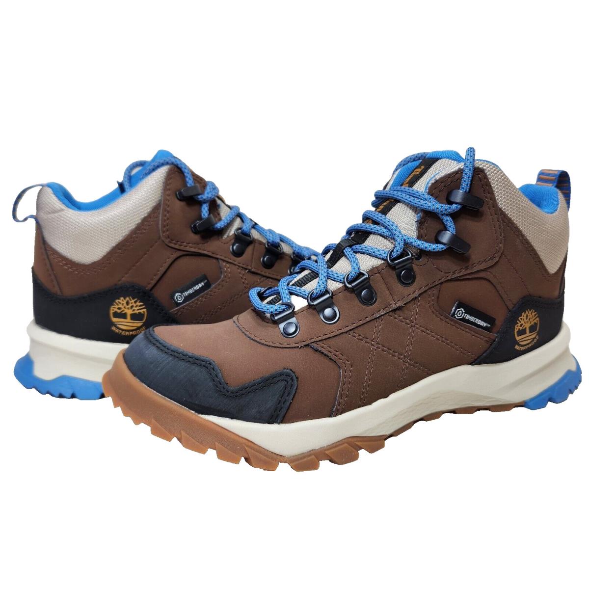 Timberland Lincoln Peak Waterproof Hiker Sz 7.5 Mid Blue Brown Suede