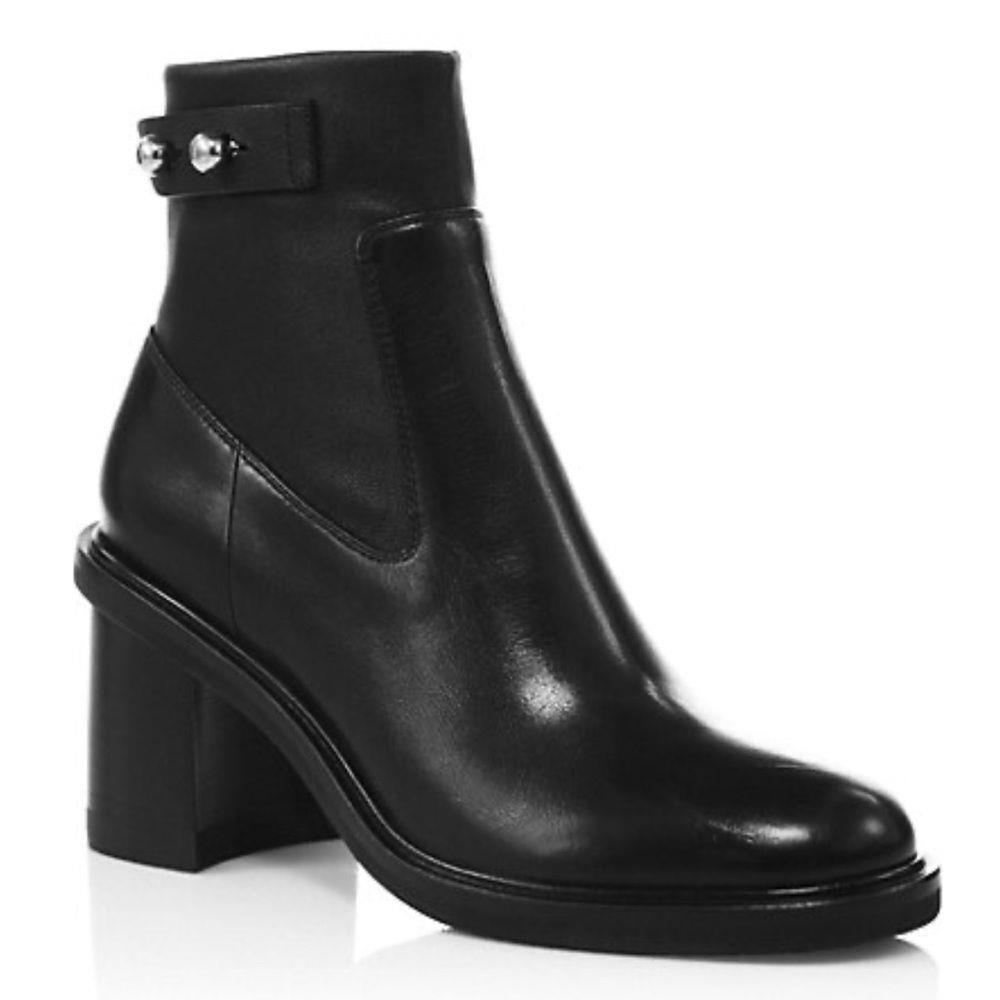 Rag Bone Soren Black Leather Ankle Boots Size 9.5