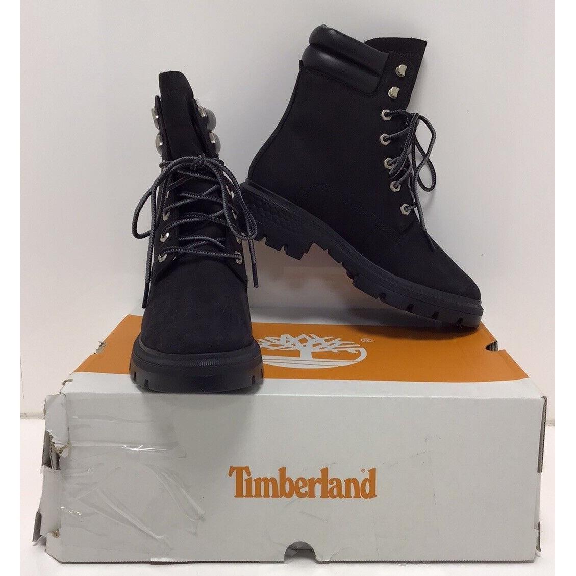 Timberland Women`s Cortina Valley 6 Inch Black Waterproof Boots Size 7.5 M