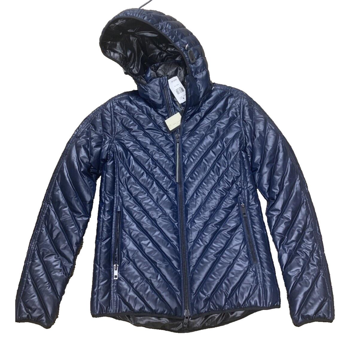 Rag Bone Women`s Navy Blue Chevron Parka Jacket Size XS