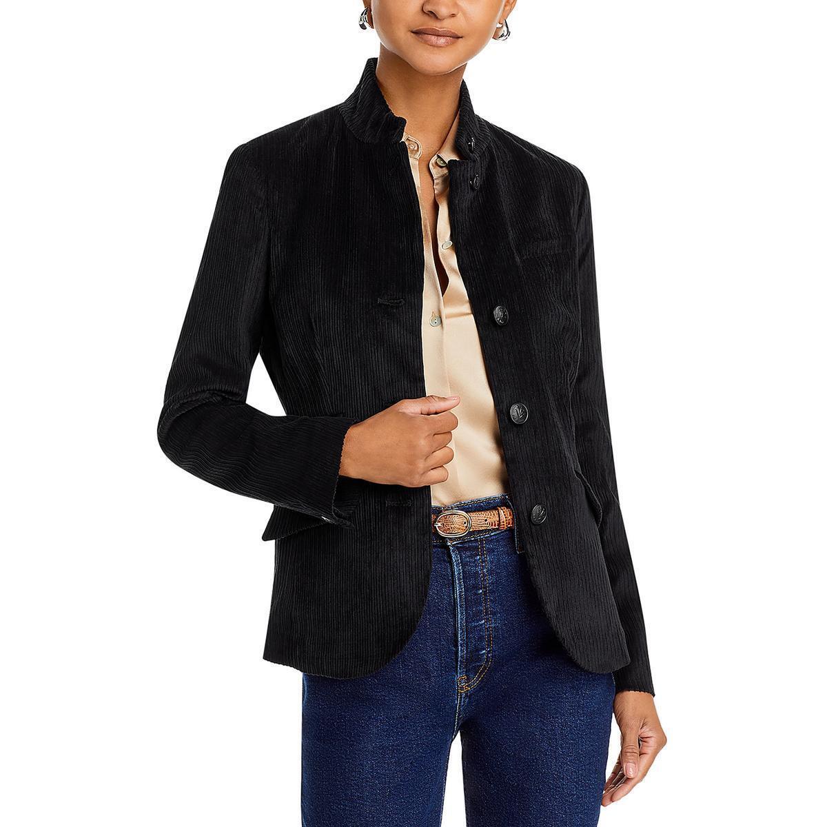 Rag Bone Womens Slade Black Corduroy Collarless Blazer Jacket 00 Bhfo 4798