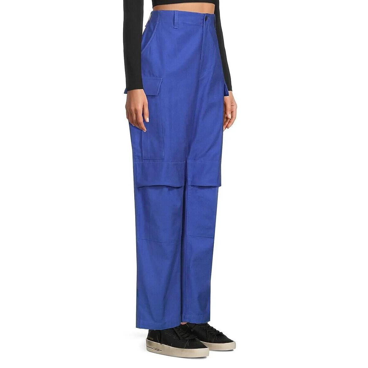 Rag Bone Womens Sands Cargo Pants 0 Bright Blue Cotton Canvas 32 Inseam