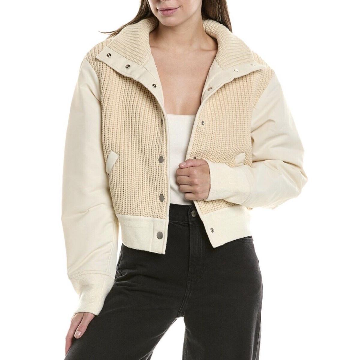 Rag Bone Ivory Paula Bomber Jacket Size M