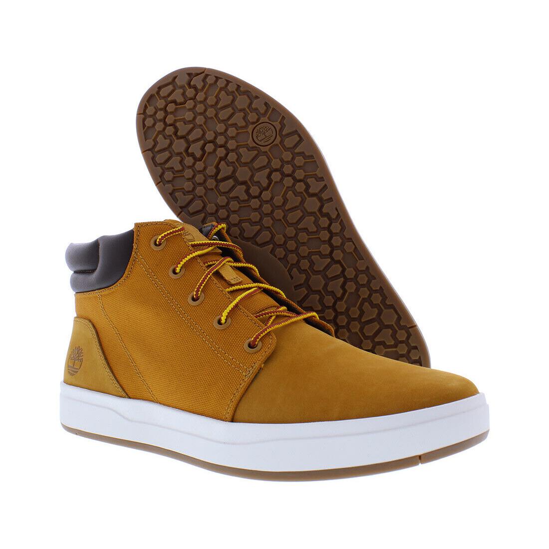 Timberland Davis Square Leather/fabric Chukka Mens Shoes Size 9 Color: Wheat