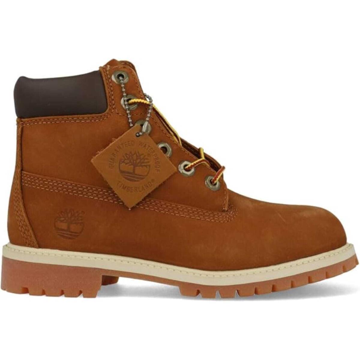 Timberland 6 Inch Premium Boot Rust Nubuck/honey TB 014949 214 Grade-school Size