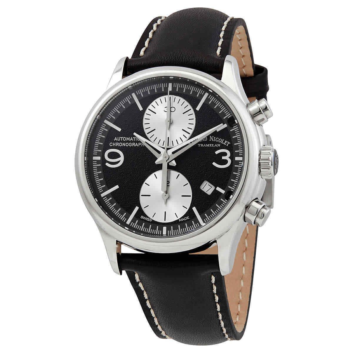 Armand Nicolet Mha Chronograph Automatic Black Dial Mens Watch A844HAA-NRP140NR2