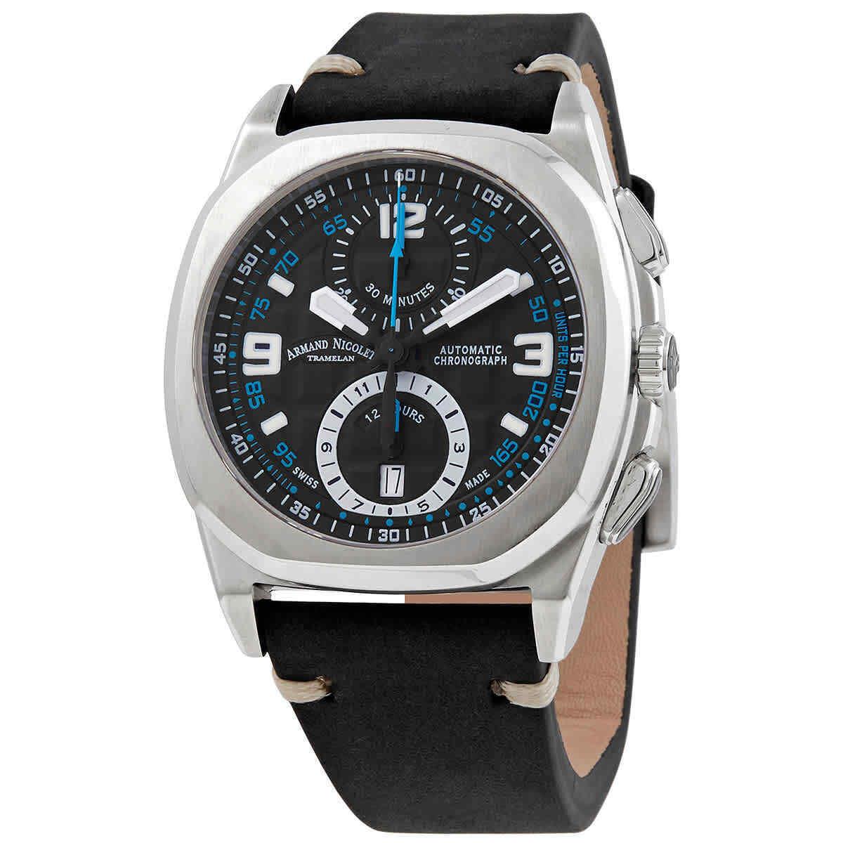 Armand Nicolet JH9 Chronograph Automatic Black Dial Men`s Watch