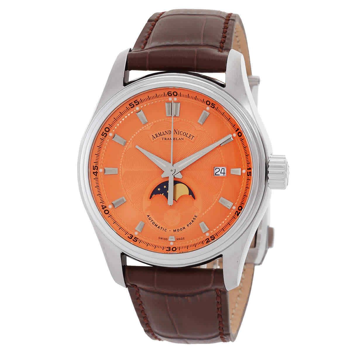 Armand Nicolet Mh2 Orange Dial Men`s Watch A640L-SM-P840MR2