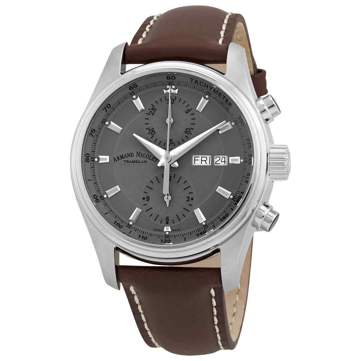 Armand Nicolet MH2 Chronograph Automatic Grey Dial Men`s Watch A647A-GR-P140MR2