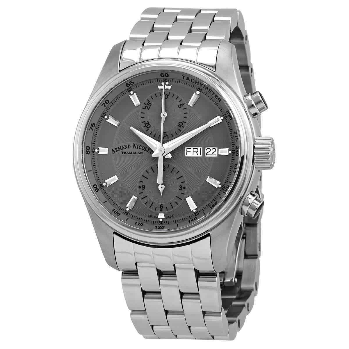 Armand Nicolet MH2 Chronograph Automatic Grey Dial Men`s Watch A647A-GR-MA2640A