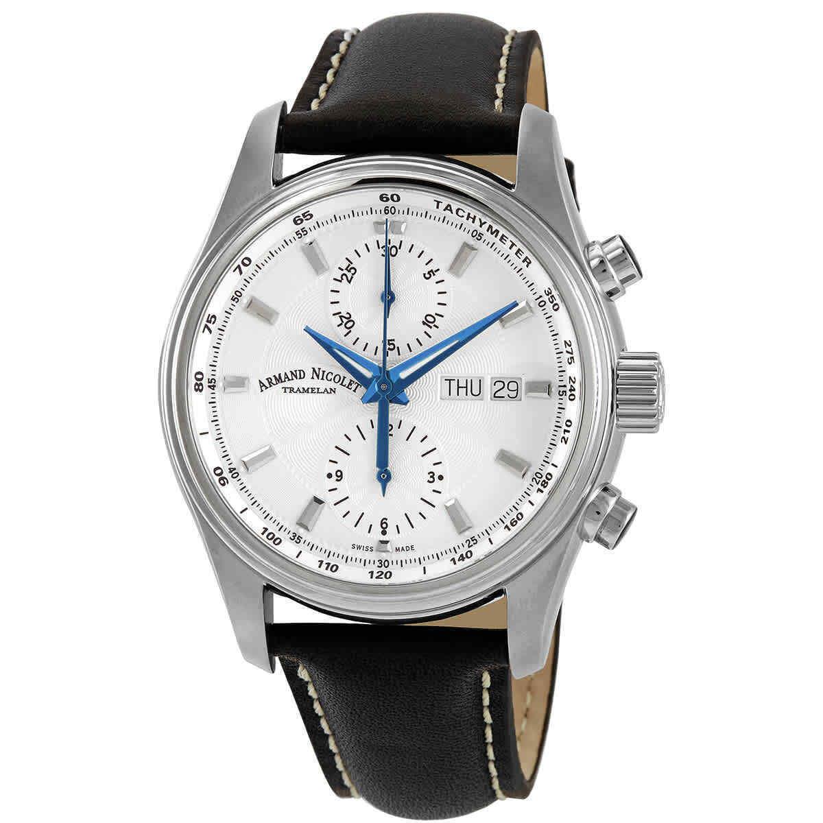 Armand Nicolet MH2 Chronograph Automatic Silver Dial Men`s WatchA647A-AG-P140NR2