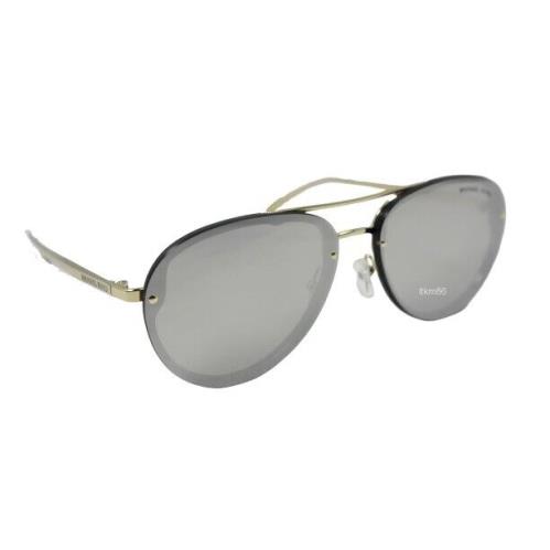 Michael Kors Abilene MK2101-33326G Black Gold / Silver Mirror Sunglasses