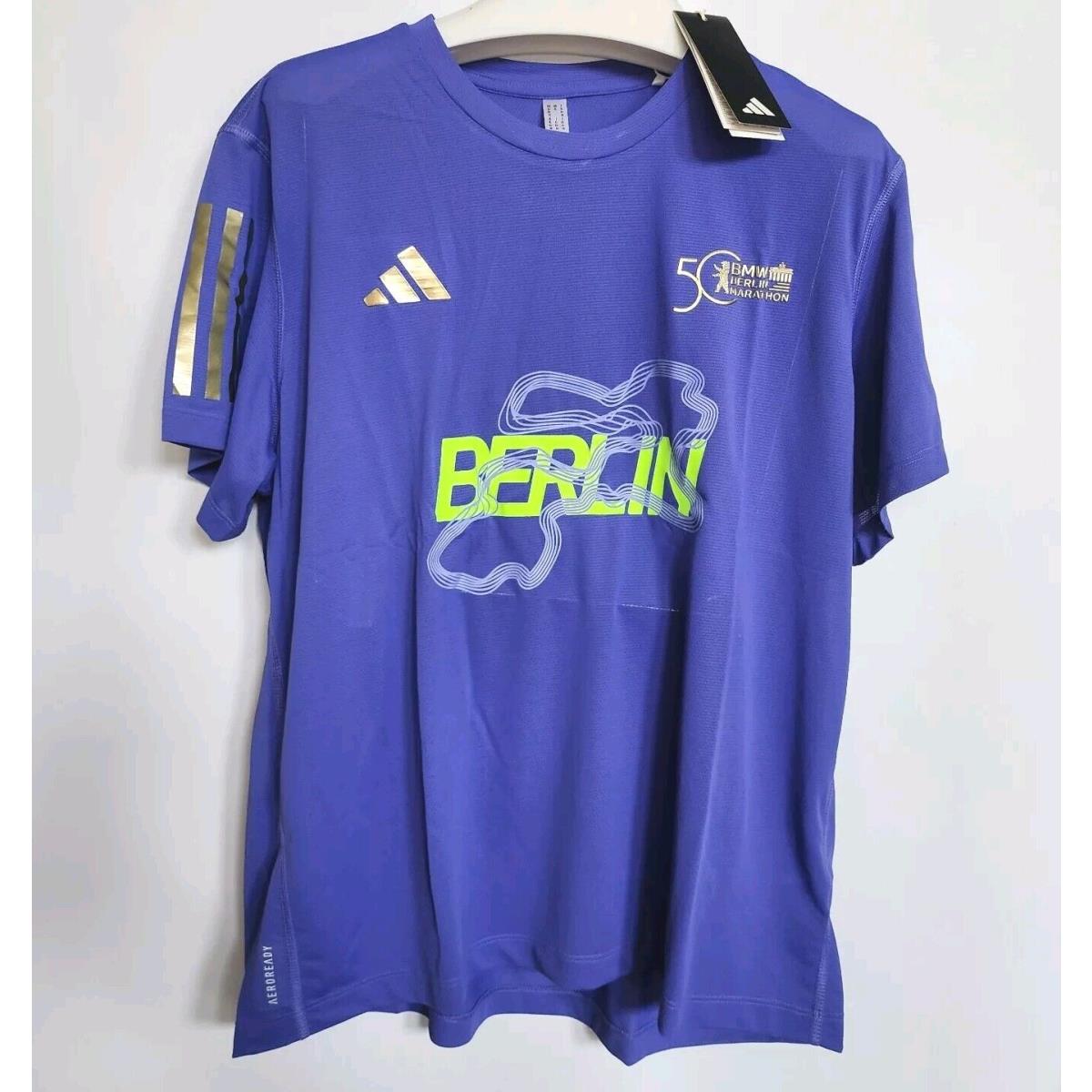 Adidas Bmw Berlin Marathon 2024 Finisher 2XL Shirt Men 50th 2x