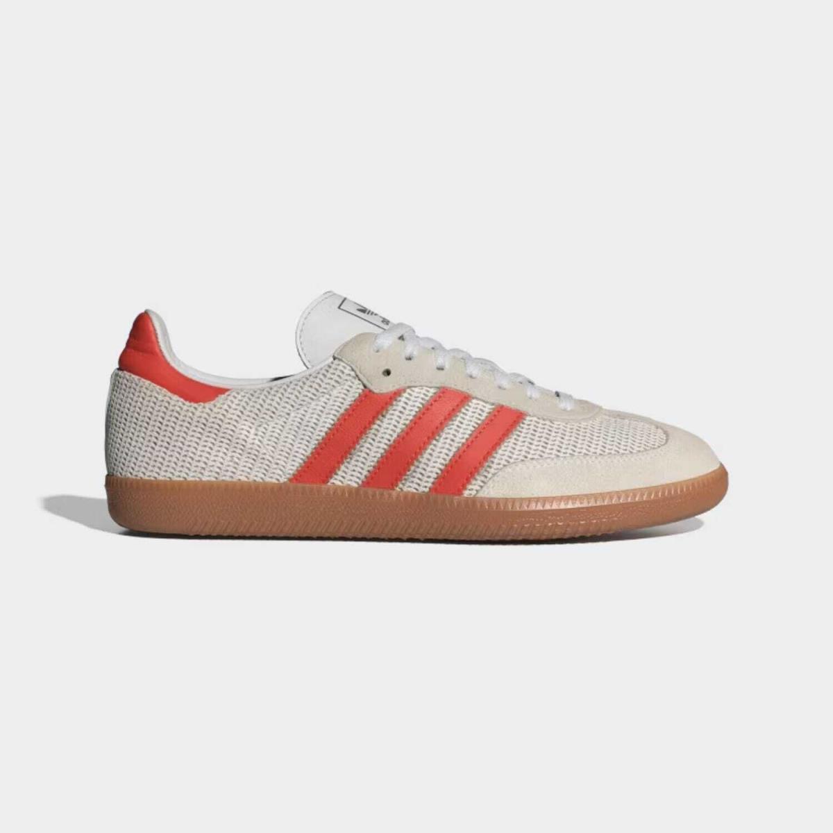 Adidas Samba OG Crystal White / Preloved Red / Gum M2 IG1380 Men`s Size 13