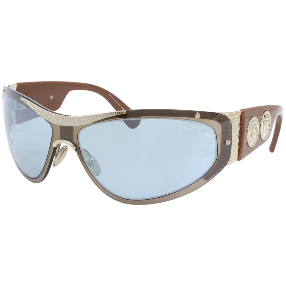 Roberto Cavalli RC1135 32X Sunglasses Men`s Shiny Pale Gold-brown/blue Lens 64mm