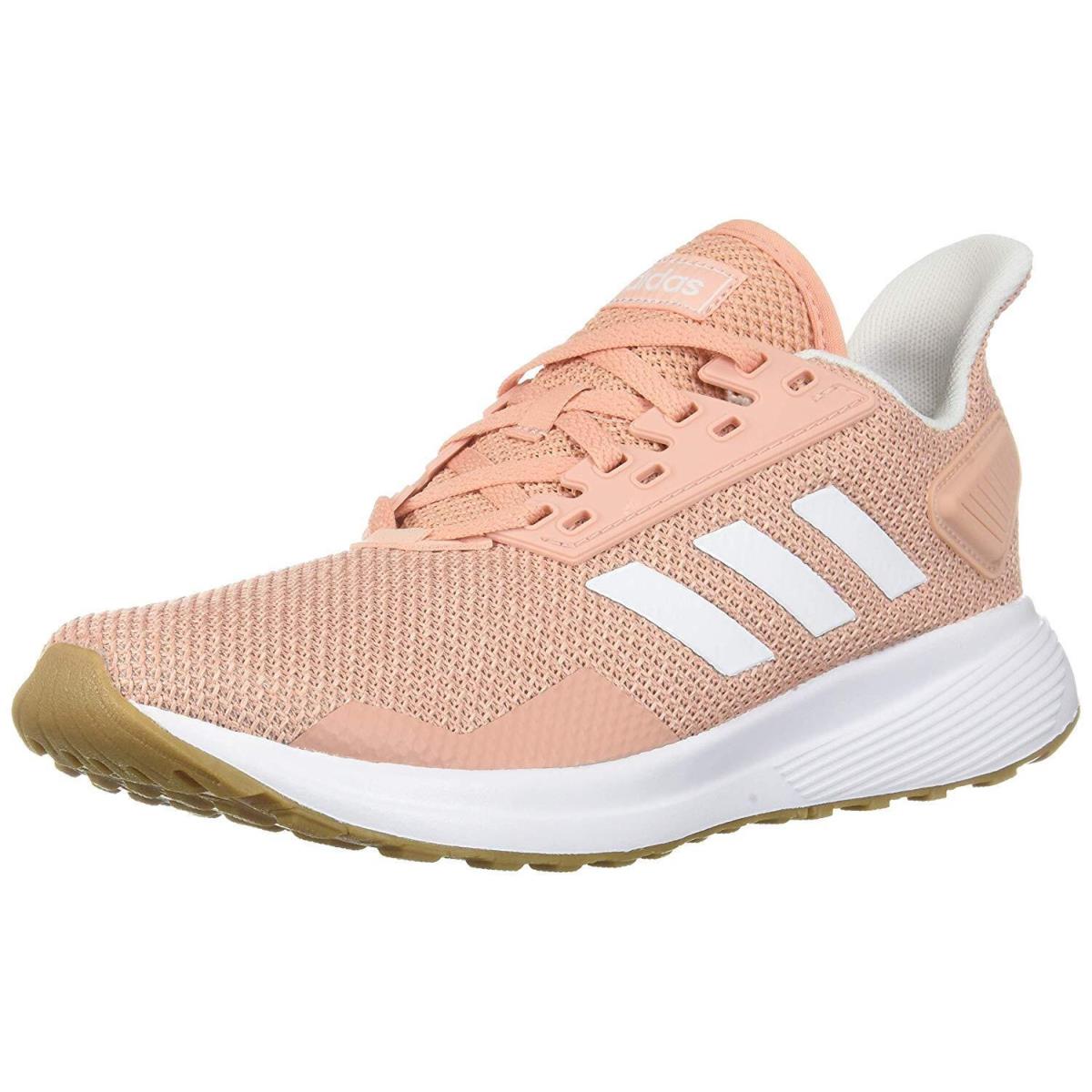 Adidas Womens Duramo 9 Running Shoes-8 - Dust Pink/White/Clear Orange