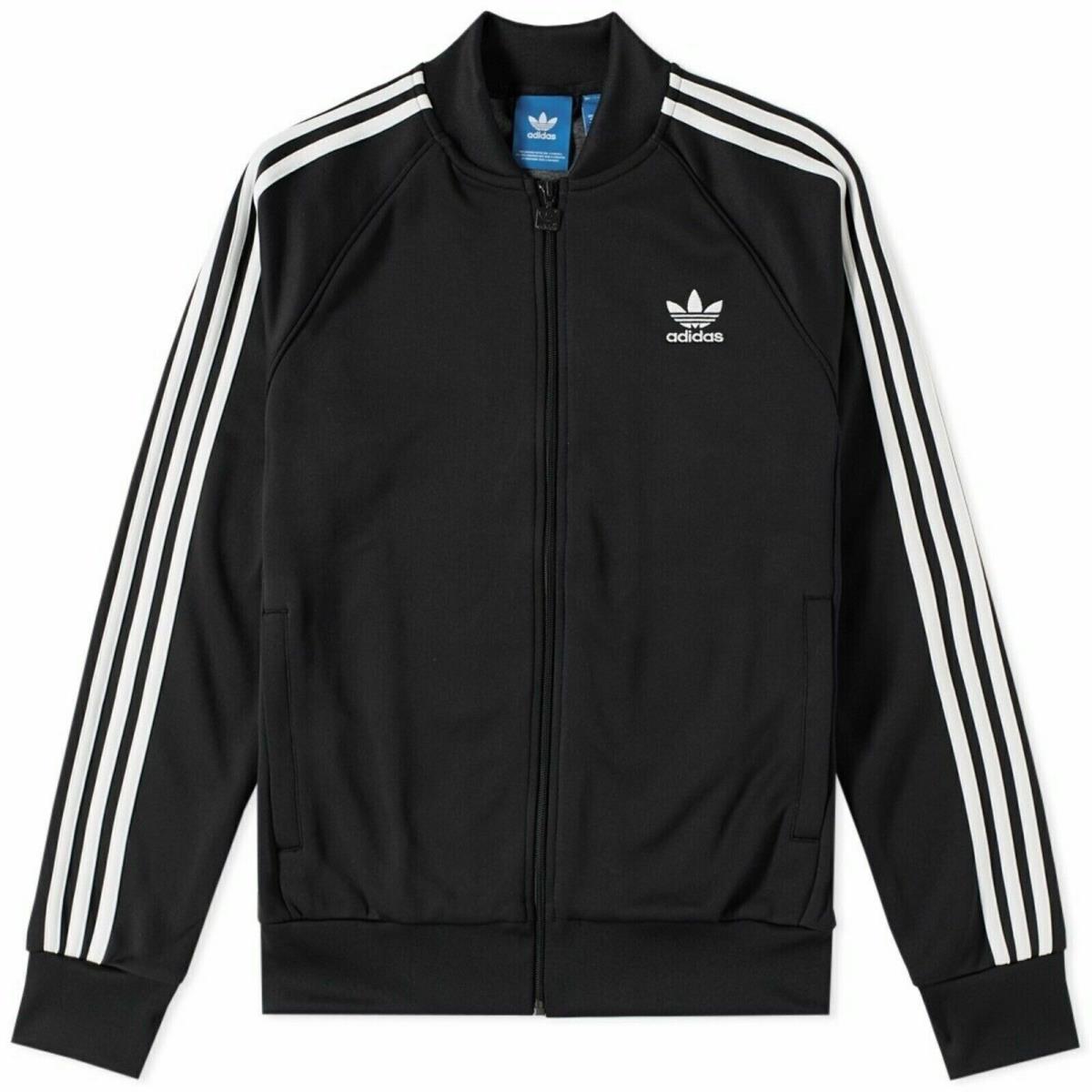 Adidas Originals Superstar Track Jacket Black Vtg 70s BK5921 SZ Small S