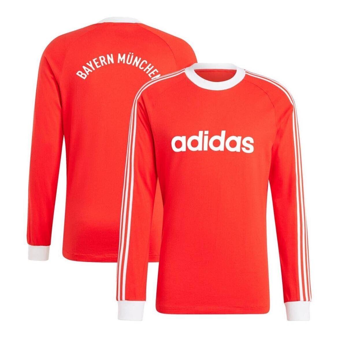 Men`s Adidas Originals Red Bayern Munich Energy Drop `70s Long Sleeve Jersey