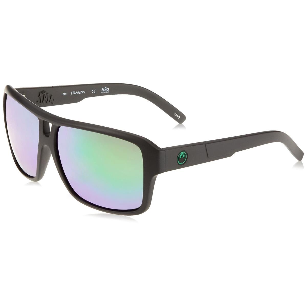 Dragon Mens The Jam Sunglasses - Matte Black H2O Frame LL Green Ion Polar Lens - Matte Black H2o