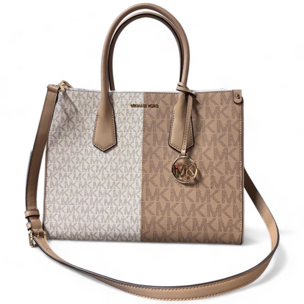 Michael Kors Maple MK Monogram Printed Large Satchel Camel - W/tags