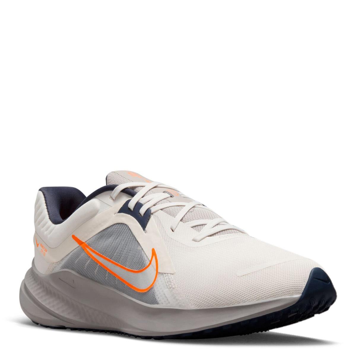 Men`s Nike Quest 5 Running Shoe DD0204-103 Sail/total Orange-thunder Blue Mesh - Sail/Total Orange-Thunder Blue