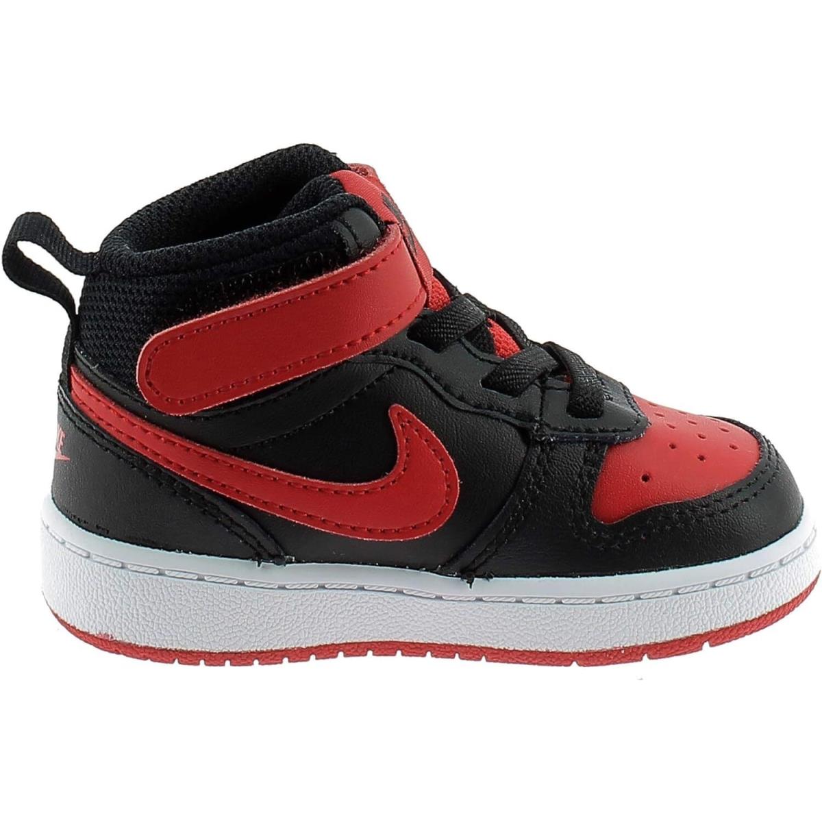 Toddler`s Nike Court Borough Mid 2 Black/university Red-white CD7784 003