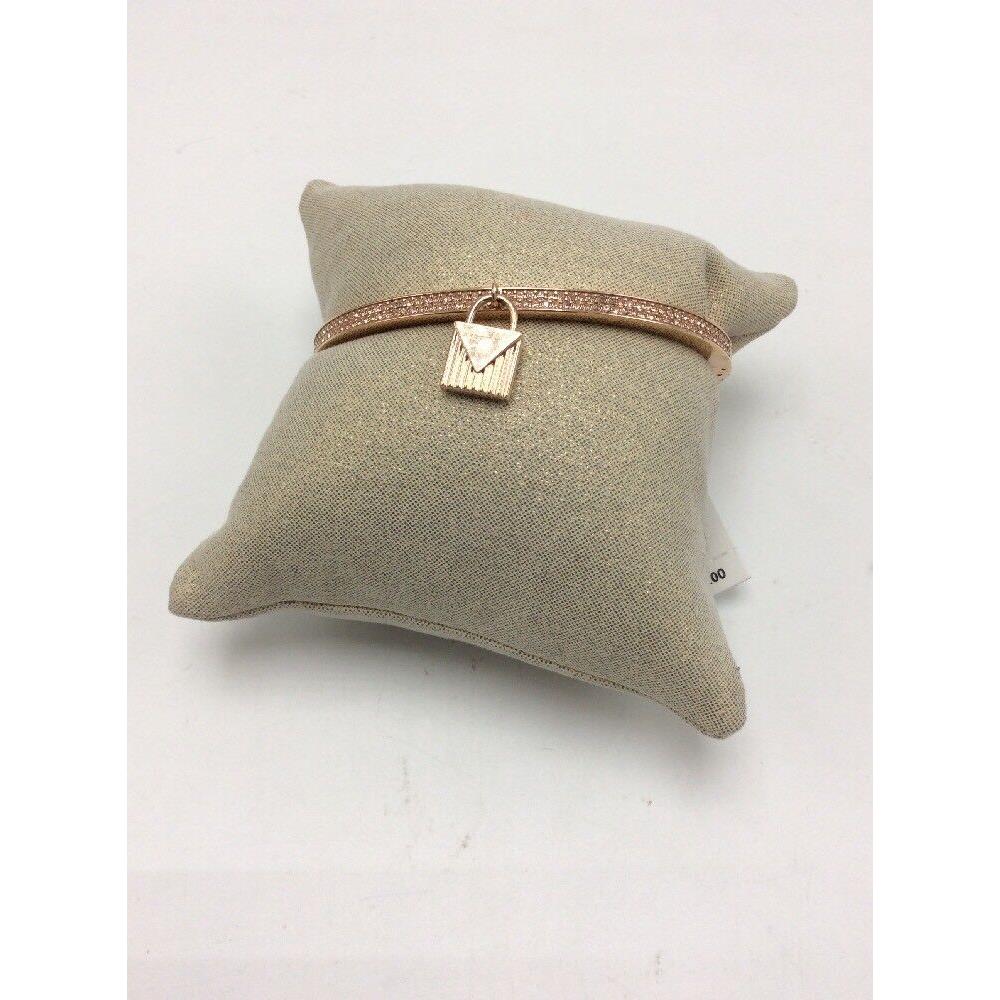 Michael Kors Rose Gold Tone Logo Love Bangle Bracelet 201