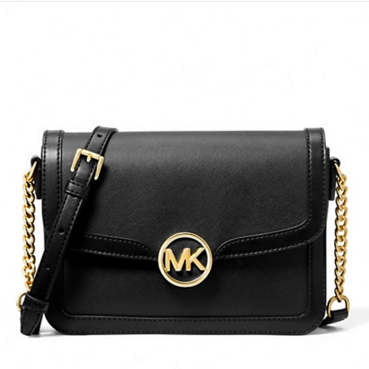 Michael Kors Leida Medium Shoulder Bag Purse IN Black