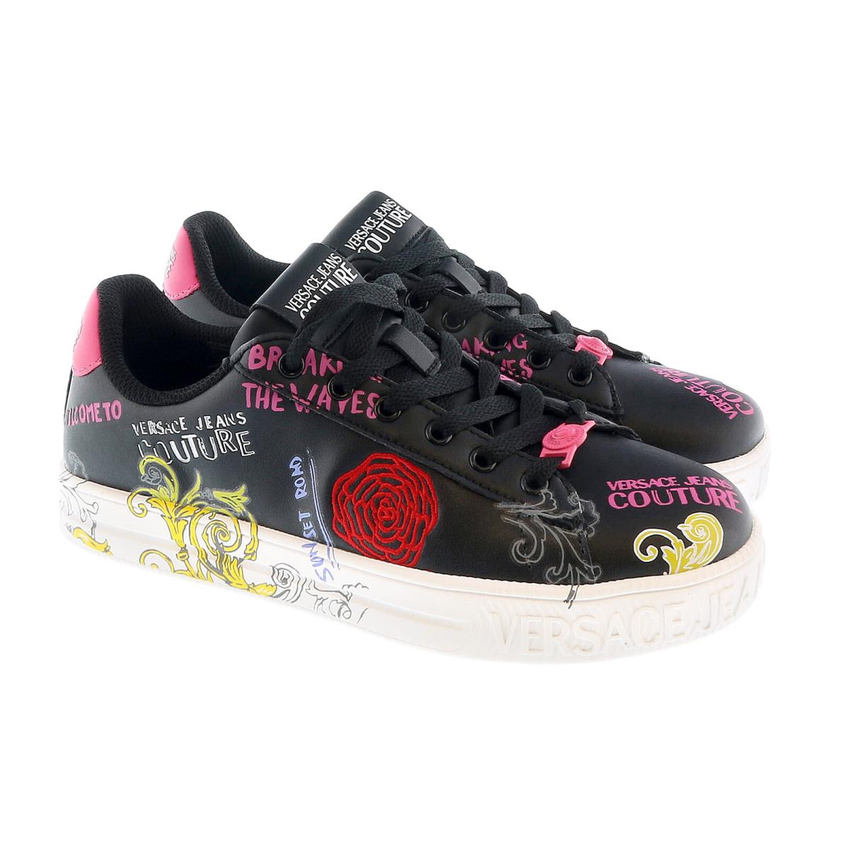 Versace Jeans Couture Printed Fashion Court Sneakers