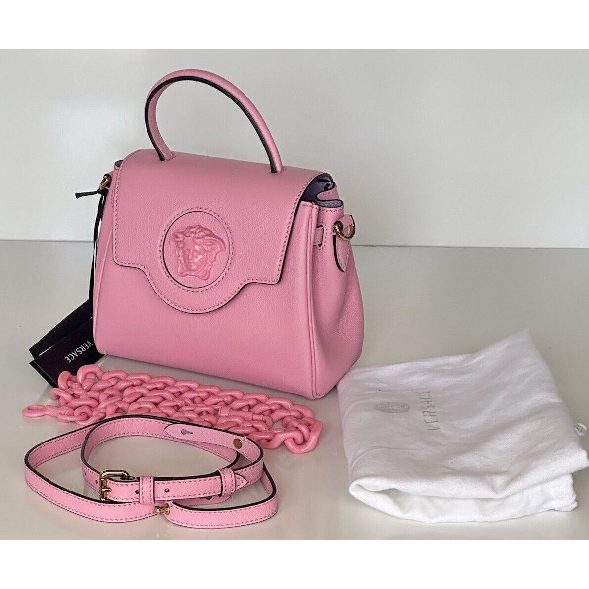 Versace Top Handle Leather Pink Small Shoulder Bag DBFI040 Italy