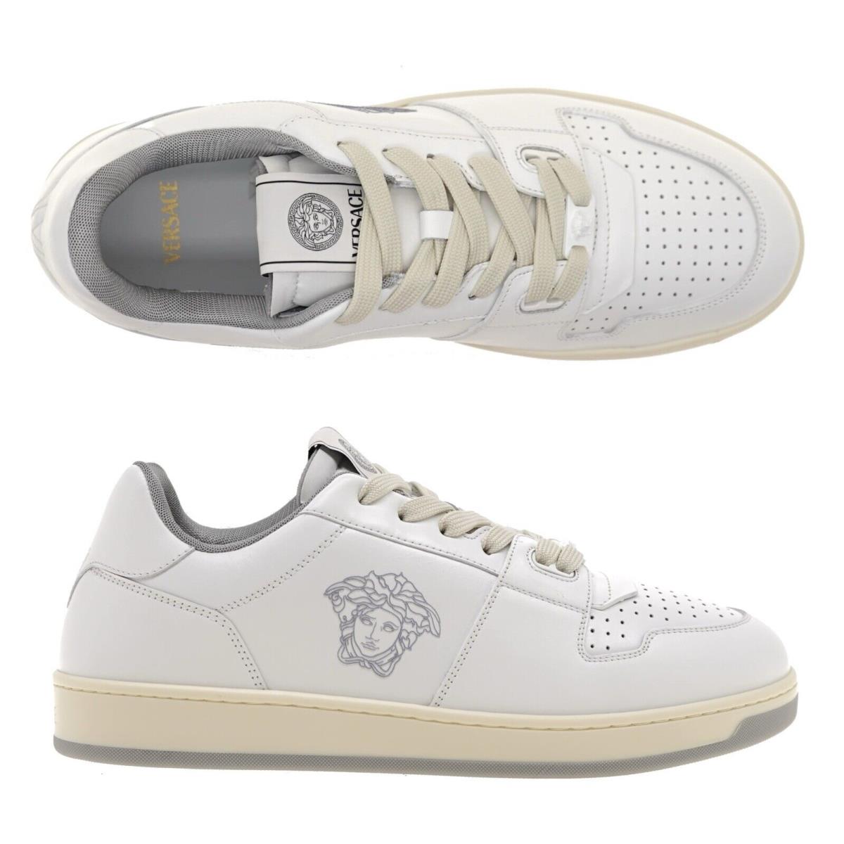 Versace Medusa Men Sneakers White Leather Size 44 / 11 US