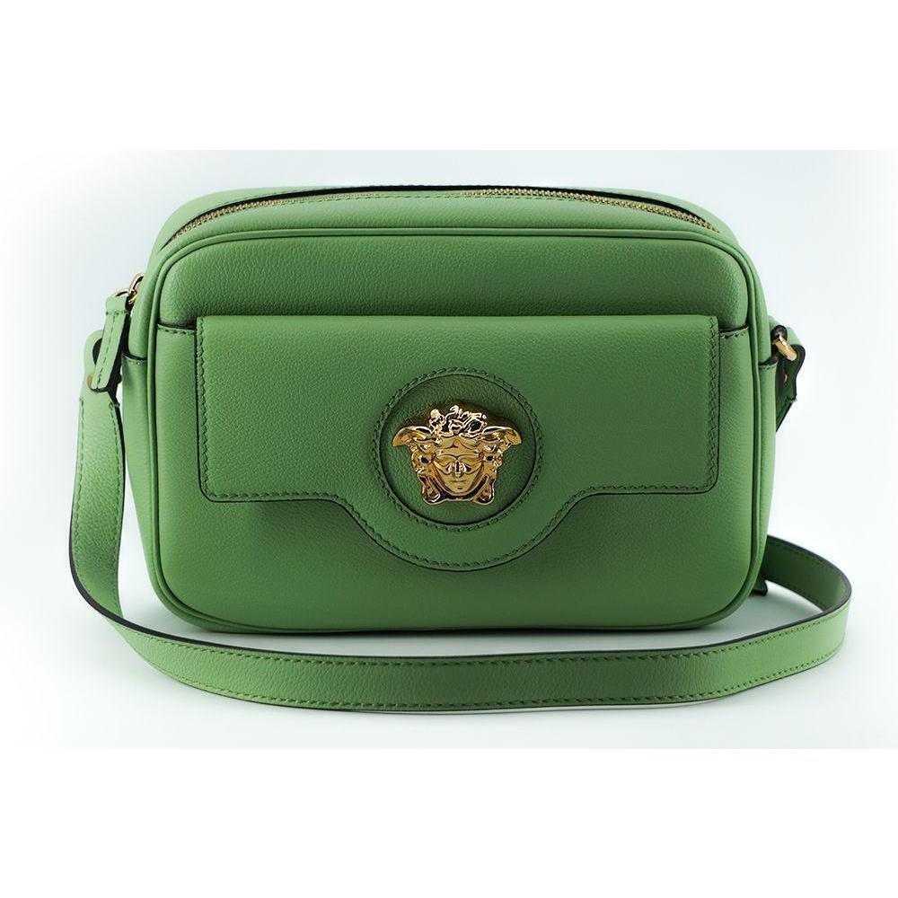 Versace Mint Green Calf Leather Camera Shoulder Bag