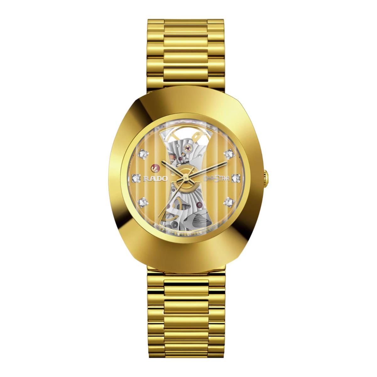 Rado Diastar Open Heart Automatic 35mm Gold Watch R12064263