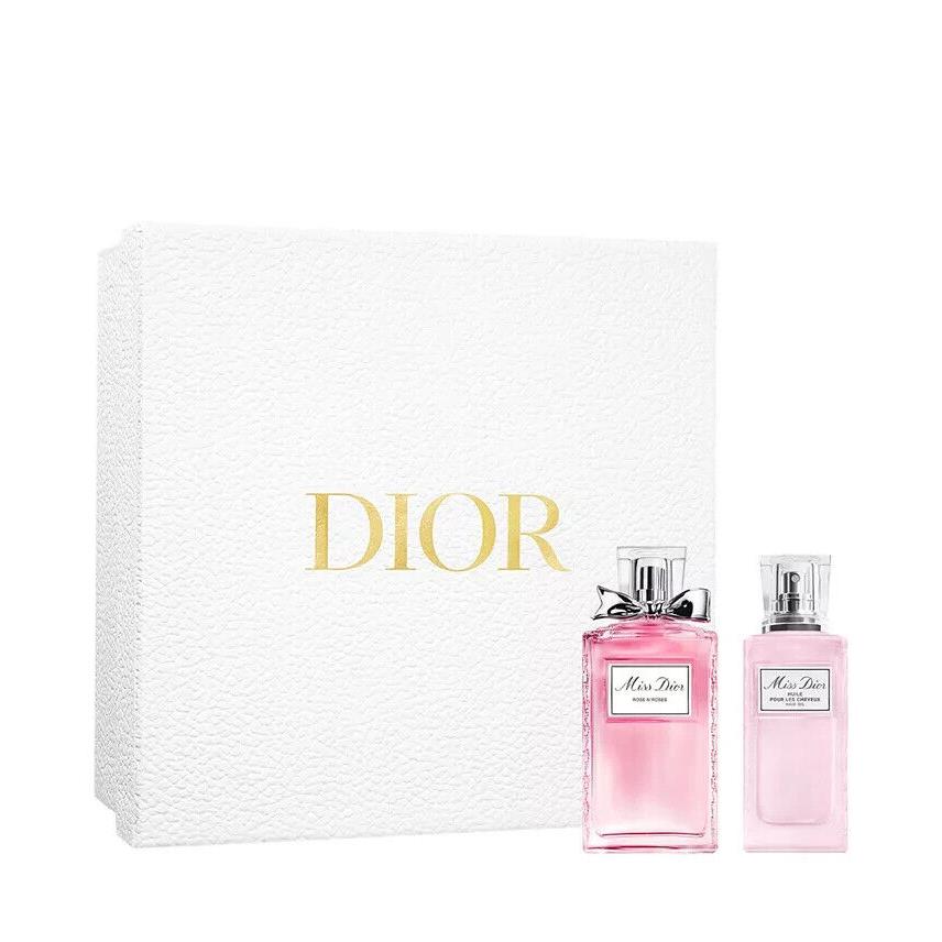 Dior 2-Pc. Miss Dior Rose N`roses Gift Set 3.4 OZ + 1 OZ Miss Dior Hair Oil