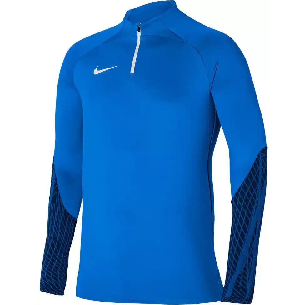 Nike Dri Fit Strike 1/4 Zip Soccer Drill Top Mens Size Large Blue DR2294-463