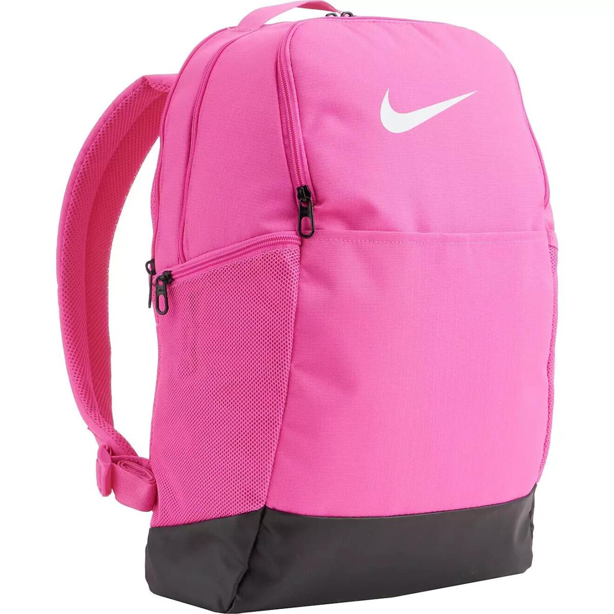 Nike Brasilia 9.5 Medium Backpack 24L Medium Pink/black School Book Bag