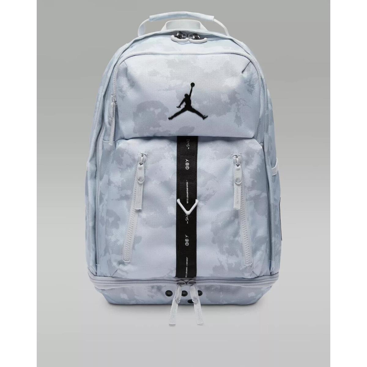 Nike Air Jordan Sport Backpack 35L Camo Pure Platinum Black Bag 9A0743 P23