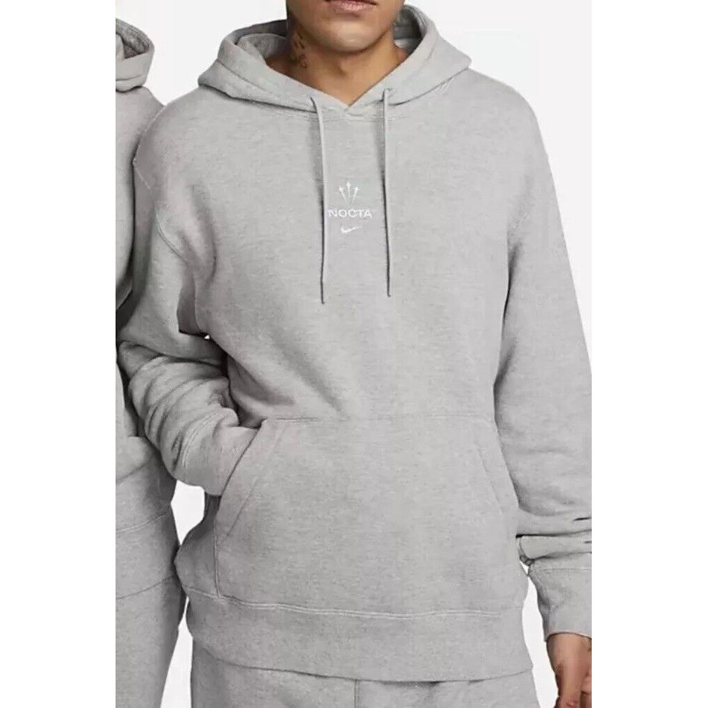 Nike Nocta Dark Grey Heather/cobalt Tint DX2837-063 Men XS Basketball Hoodie