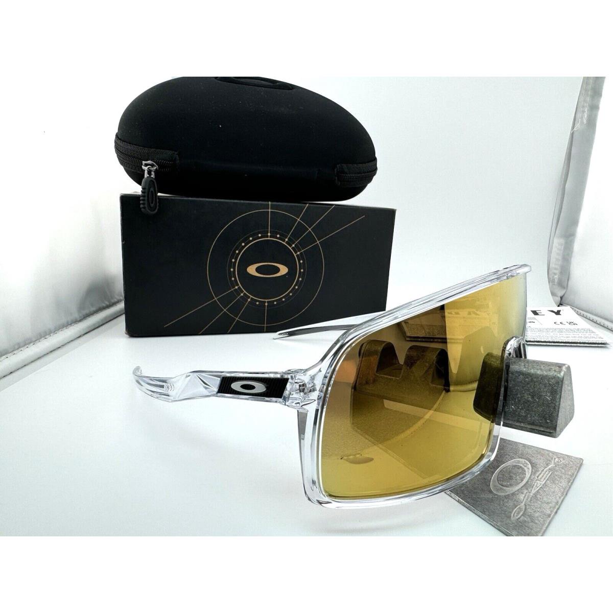 Oakley Sutro Custom Polished Clear Prizm 24K Gold Iridium Sunglasses OO9406