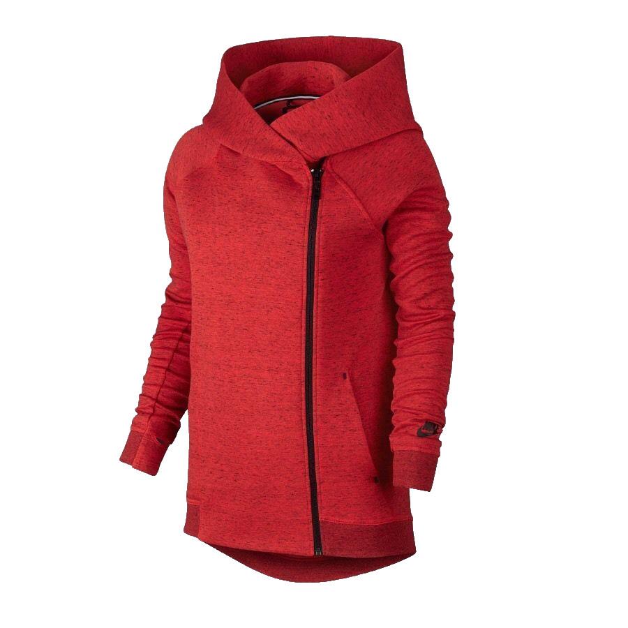 Nike Wmns Tech Fleece Cape Hoodie 684928-696 Bright Crimson Women s Small S